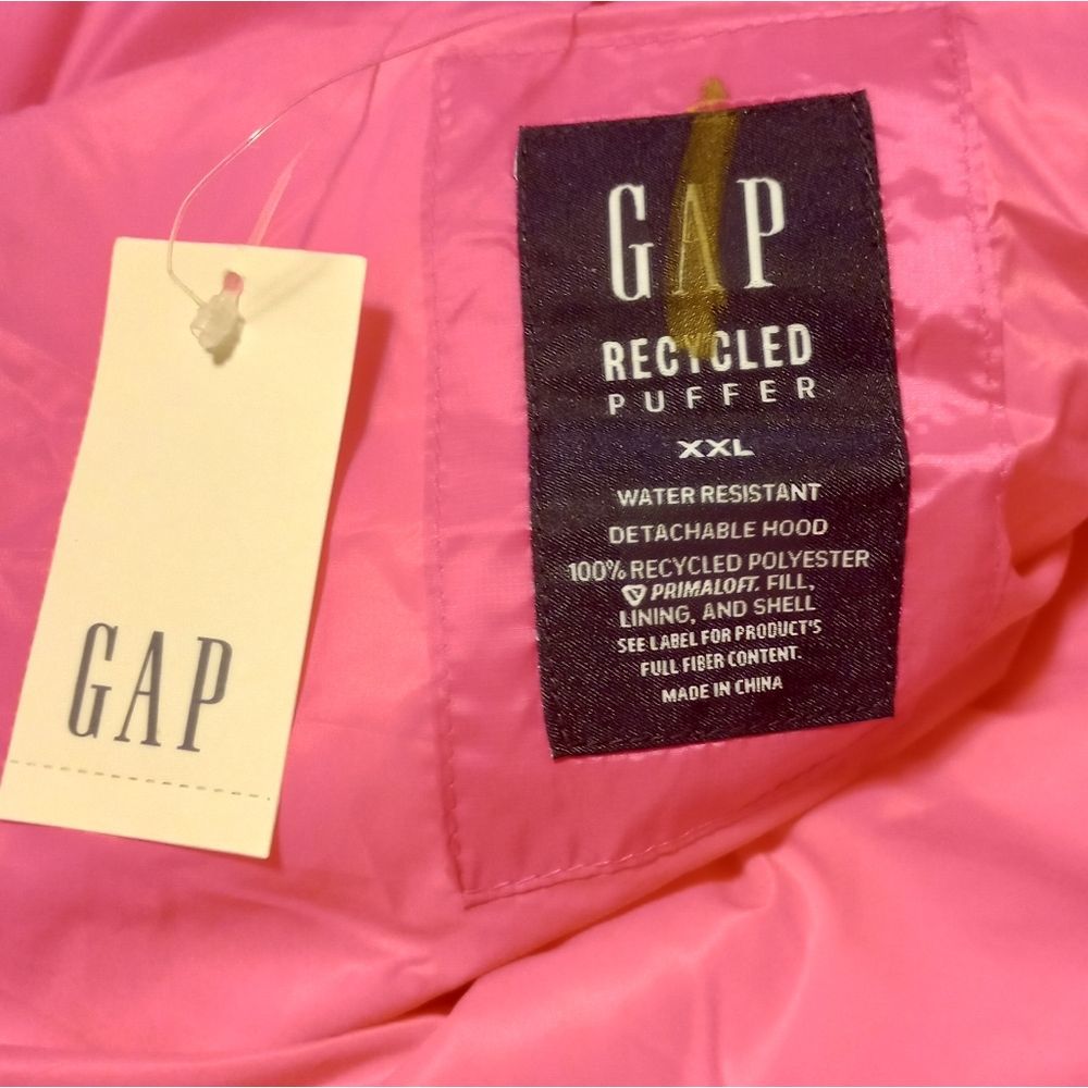 Barbiecore Gap Barbie Pink Recycled Eco-friendly Puffer NWT XXL - Picture 10 of 15